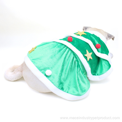 classic dog cloak pet Christmas tree dress